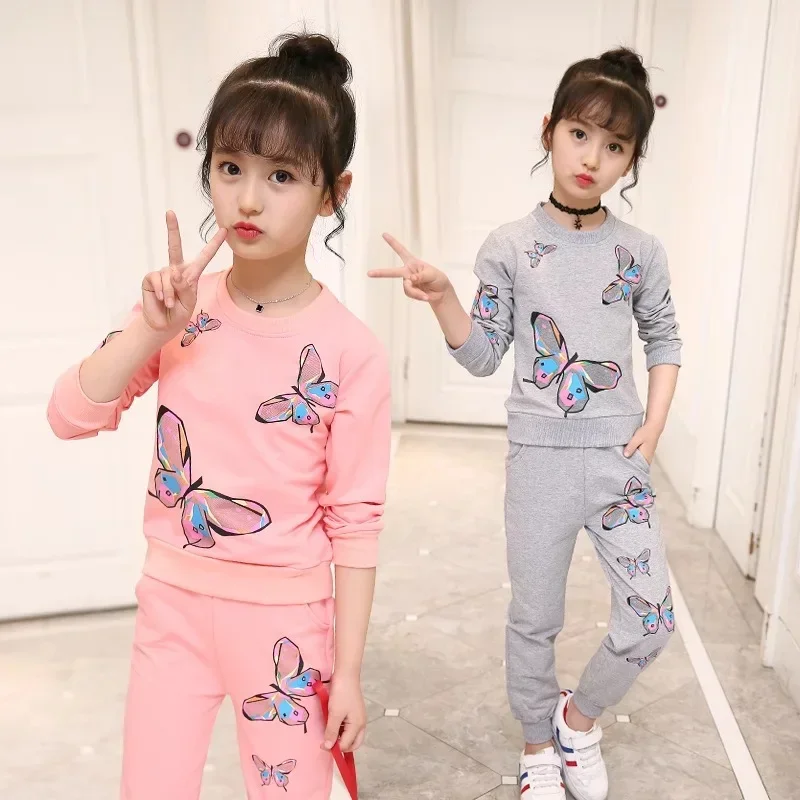 

Girls Clothing Sets Autumn Winter Kids Long Sleeve Sweatshirts+Pants Suit Girl Outewear Children Clothes Set 5 7 8 9 10 12 Years