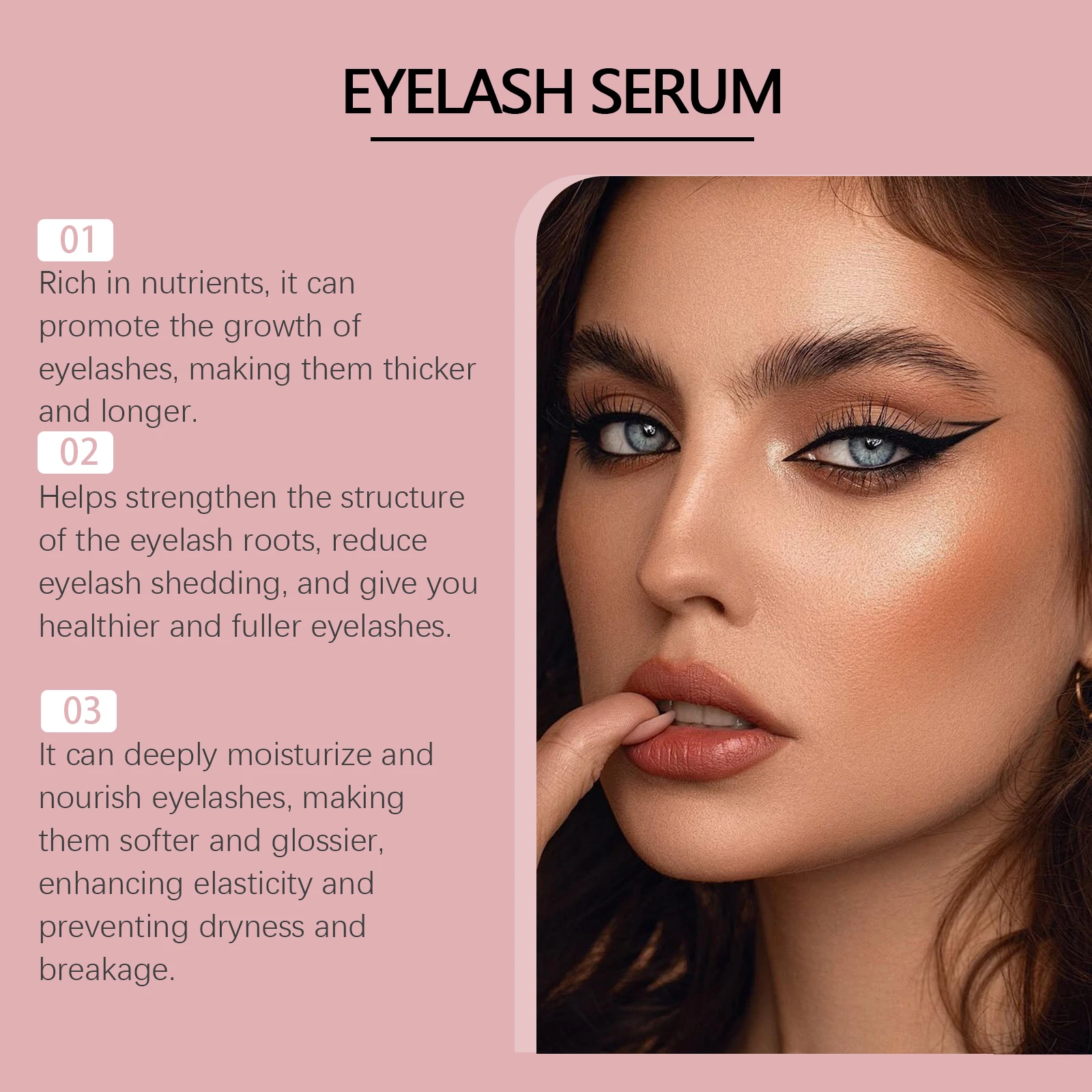 Eelhoe 5ml Serum wzmacniające rzęsy Lash Curly Wydłużenie Naturalny makijaż Podnoszenie rzęs Brwi Odżywiające Zagęszczające Serum do rzęs