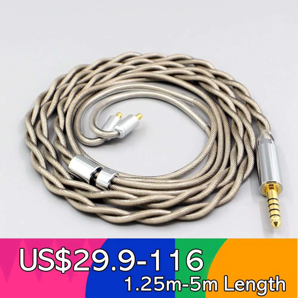 Type6 756 core 7n Litz OCC Silver Plated Earphone Cable For Sennheiser IE100 IE400 IE500 Pro Headset 2 core 2.8mm LN007819