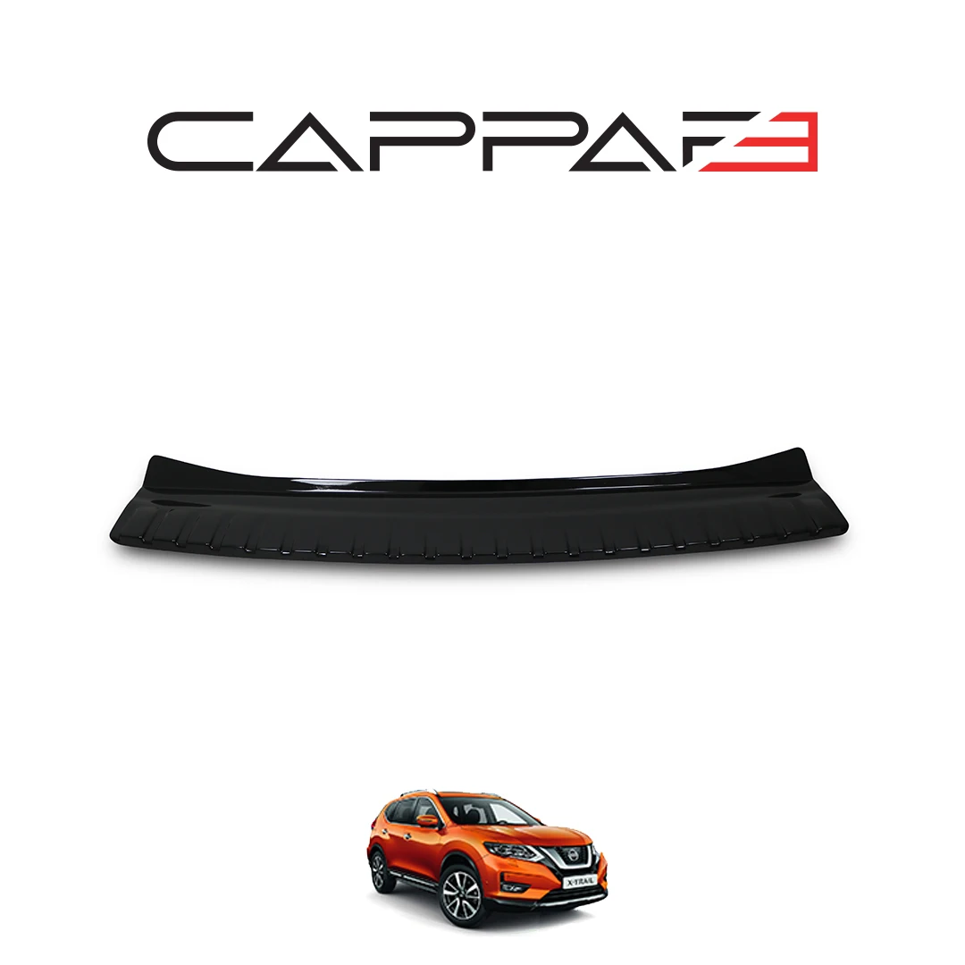 

For Nissan Rogue x-trail 2017 To 2024 Compatible Rear Bumper Sill Protection Glossy Black -- Diffuser Spoiler Front Lip Hood