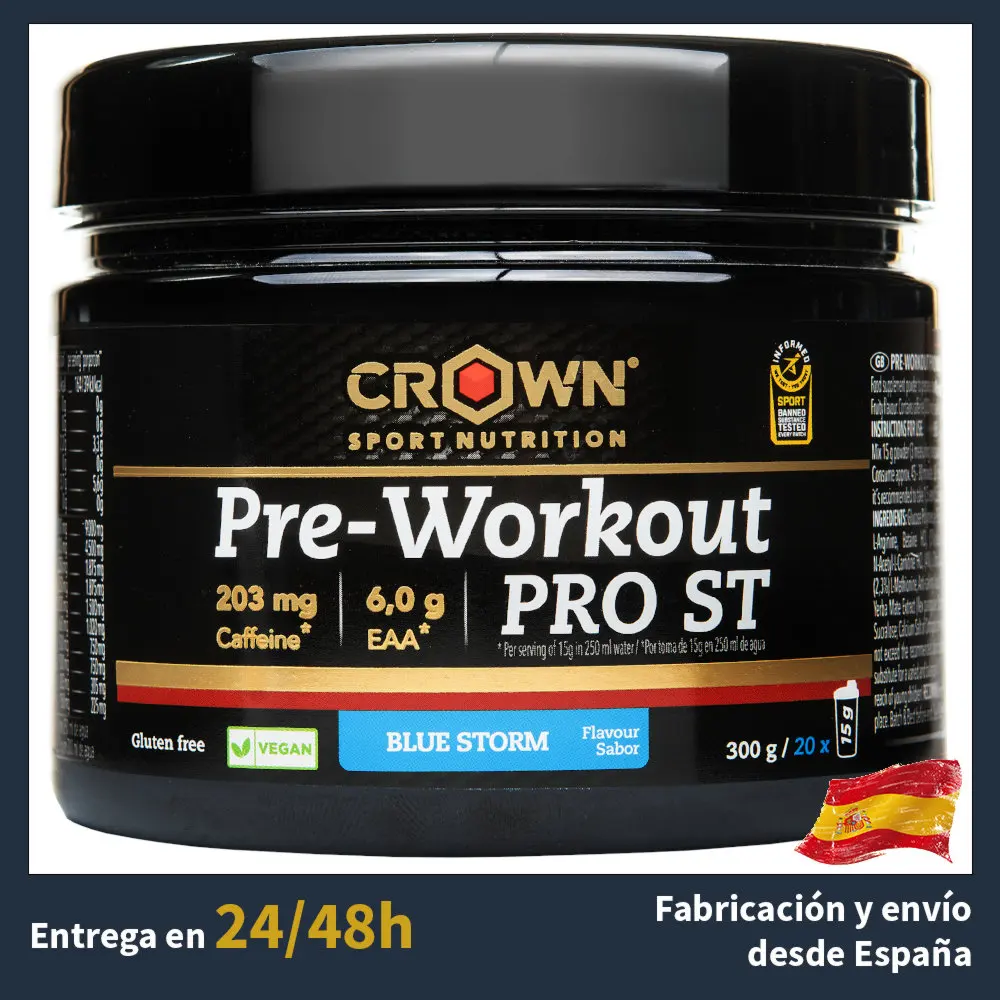 Crown Sport Nutrition | Pre workout PRO ST | | Training enhancer | pre training | Caffeine | bcaa | Sports supplements | L-arginin | Muscle supplements | Protein | Energy drink | Sports Nutrition