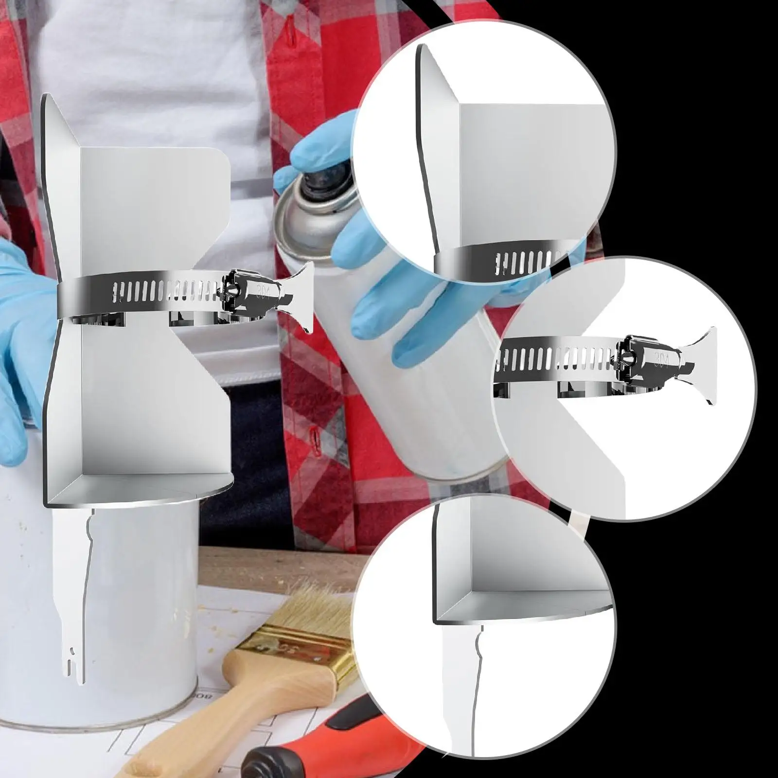 Cat Semprot Pengocok Kaleng Botol Pengaduk Cat Universal Penggemar Garasi Pencampur untuk Sampel Cat Gergaji Bolak-balik Diyer