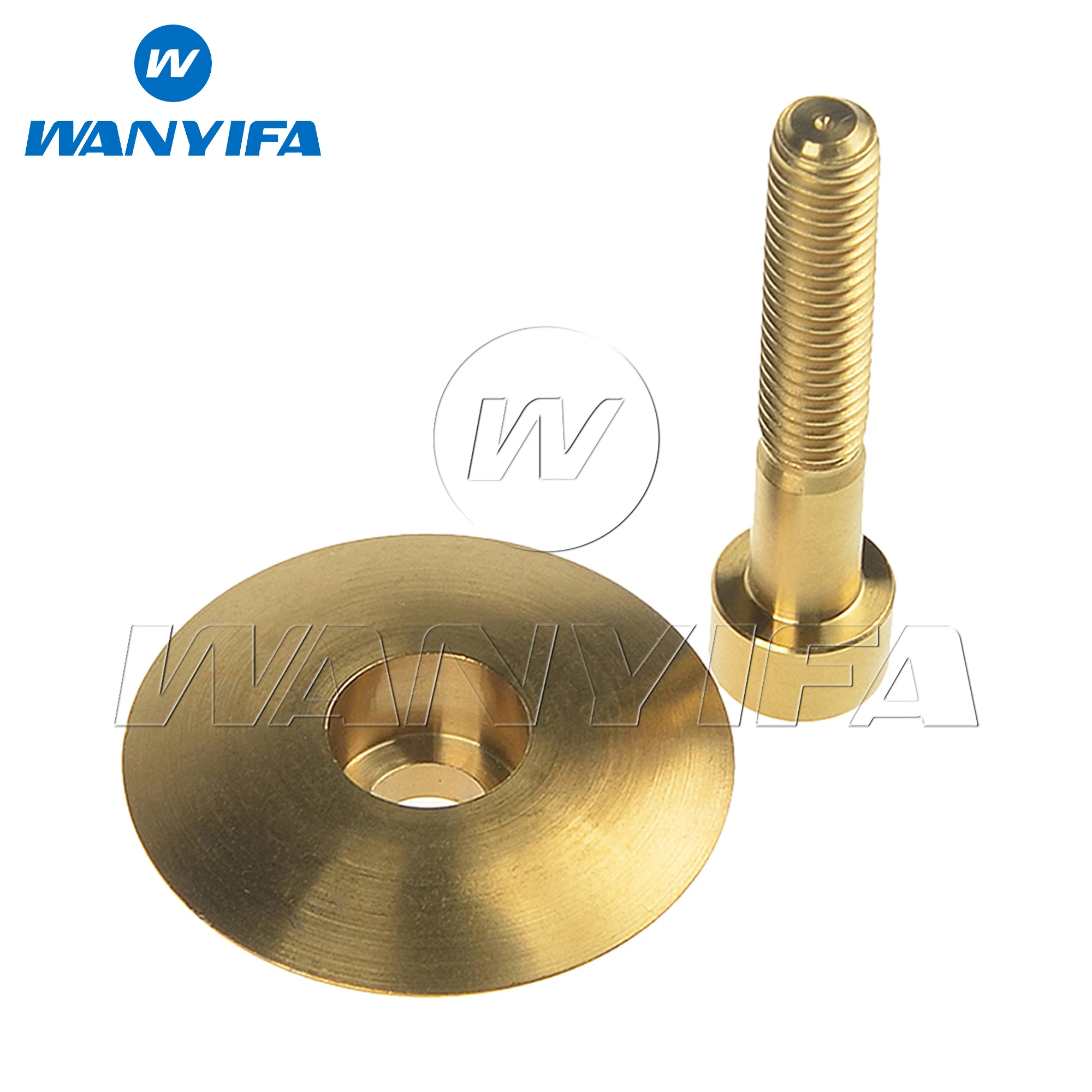 Wanyifa-Titanium Bolt para Mountain Bike, Titanium Bowl Cover, Top Cap Set para ciclismo de estrada, Headset Stem, M6 x 35mm