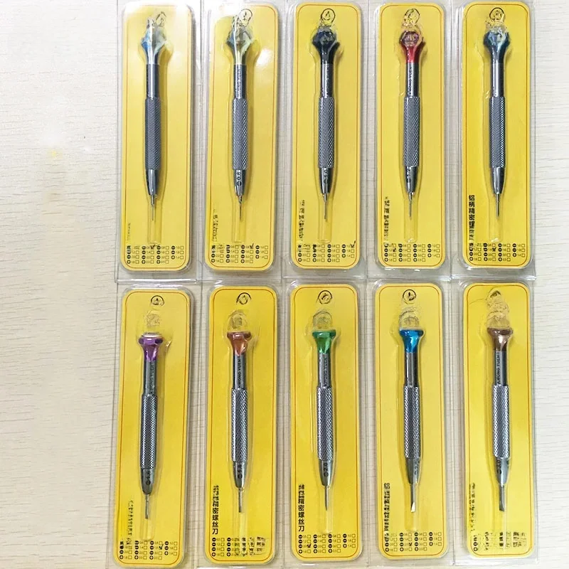 Tournevis de précision, Kits d'outils de réparation de montres, alliage d'acier inoxydable, petits tournevis à croix plate, poinçon pour horloger de téléphone portable