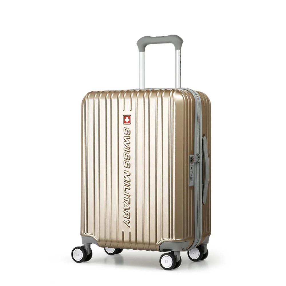 حقيبة سفر صغيرة من البولي كربونات ، حامل أمتعة ، عربة بعجلات ، PC ABS ، قفل TSA ، AM20 ، الجيش السويسري