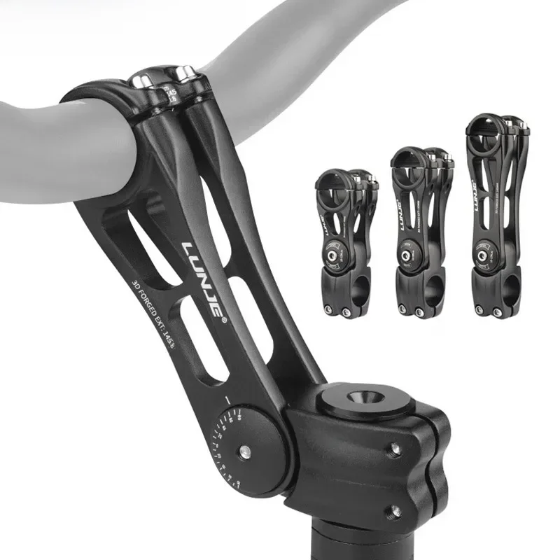 AliExpress LUNJE Bicycle Handlebar Stem MTB Power Stem Road Mountain Bike Table Adjustable Stem 31.8mm Cycling Bridge Rod 90/110/130/145MM