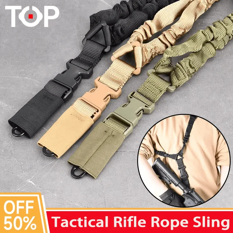 WADSN Tactical Rifle Rope Sling Shoulder Strap Nylon Bungee Belt Adjustable ShotgunGun Strap Hunting Airsoft Gunbelt Accessories