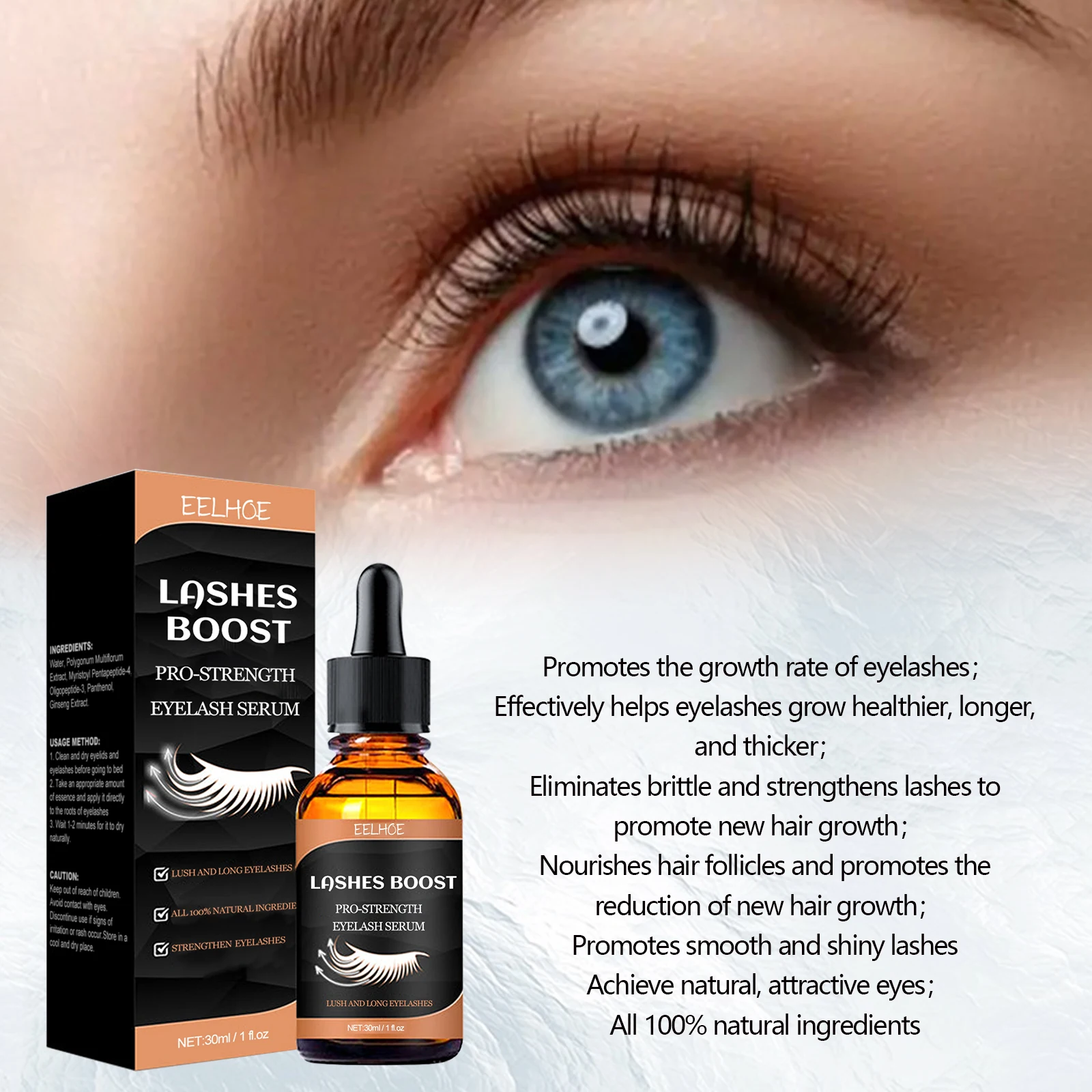 Eelhoe 30ml Wimpergroei Serum Natuurlijke Dikke Slanke Voeden Wimper Wenkbrauw Verlengen Make-Up Extension Wimper Enhancer Serum