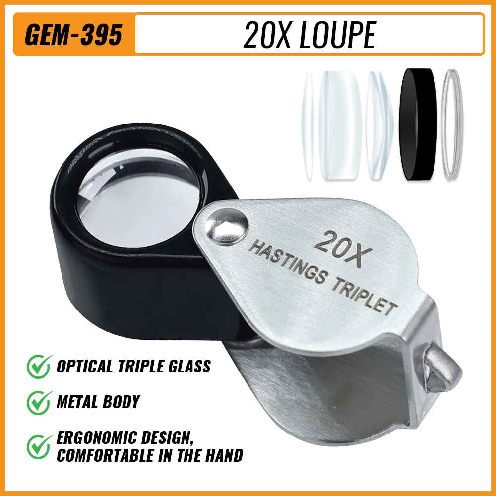 

20X металлические ювелирные изделия, увеличительное стекло, ювелирный инструмент для глаз, ювелирные изделия, складная лупа, стеклянная линза, увеличительное стекло, ювелирные изделия с бриллиантами