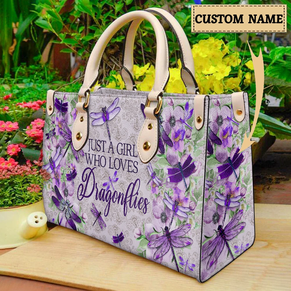 Imagem -02 - Luxo Dragonfly Lovers Hand Bags para Mulheres Bolsas Elegantes Designer Personalizado Bolsas Femininas Nova Moda