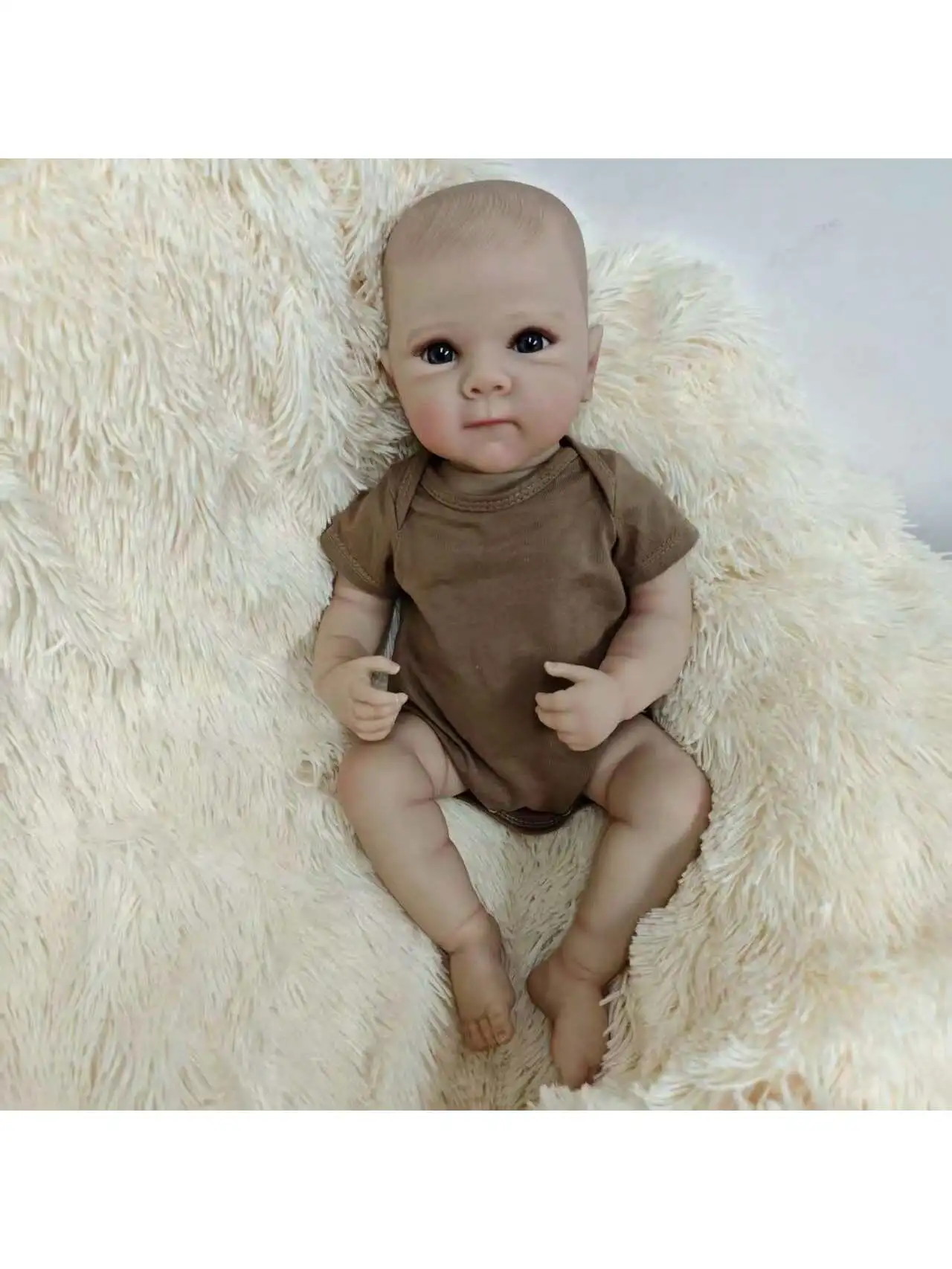 Realistyczne lalki Reborn - 48 cm, urocza, miękka lalka z winylu, realistyczna lalka niemowlę, lalki niemowlęce z możliwością pozowania (TYLKO LALKI/BEZ AKCESORIÓW)