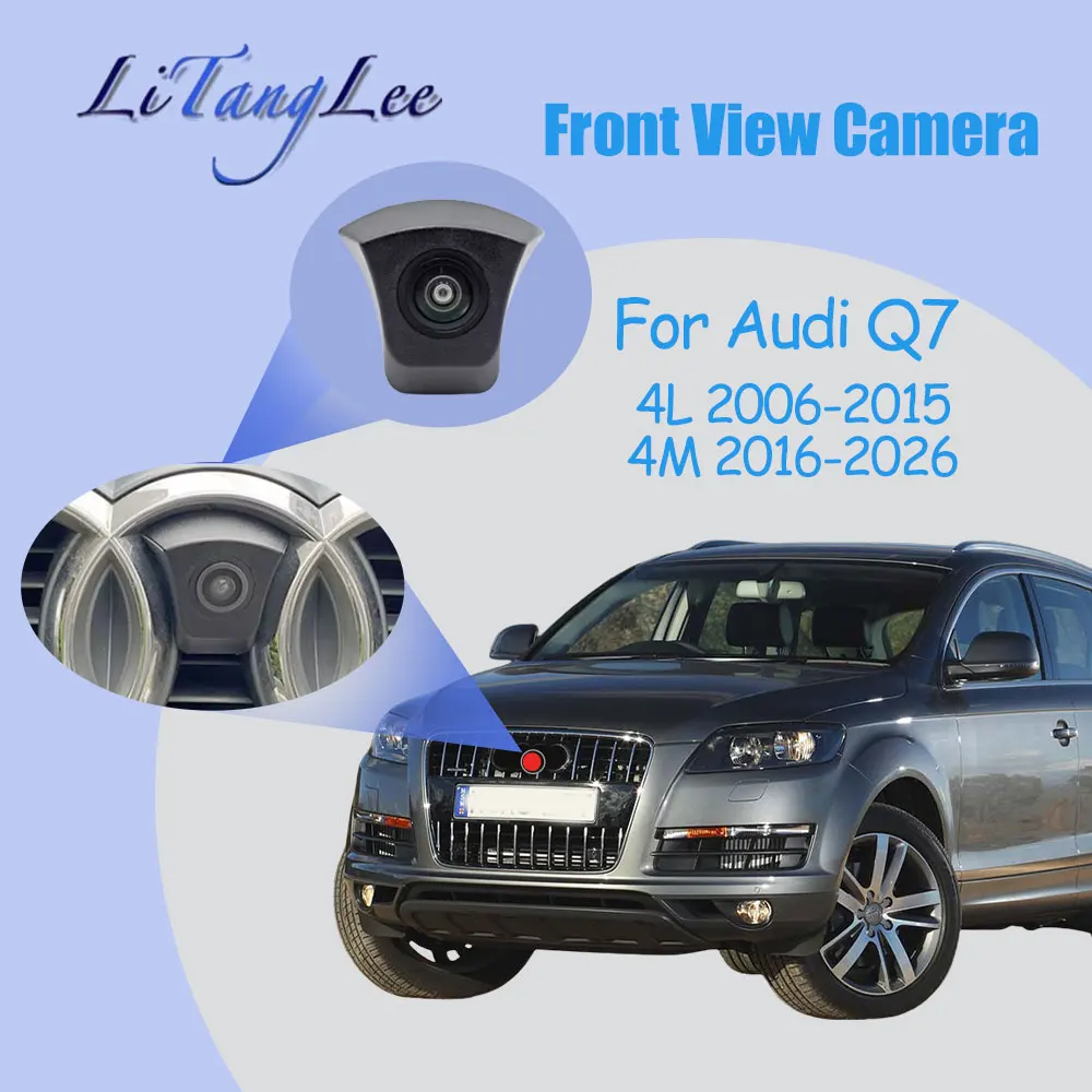 

Для Audi Q7 4L/4M 2006-2026 Автомобильный логотип Камера переднего вида ночного видения HD Водонепроницаемая широкоугольная парковочная камера слепых зон