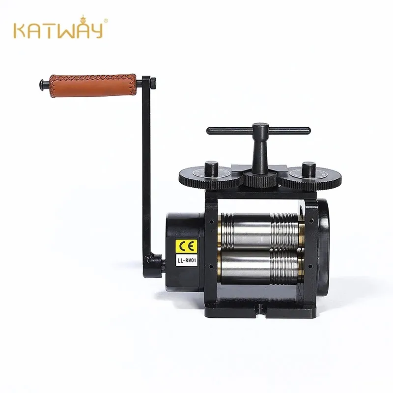 KATWAY 110MM Manual Flat & Wire Combination Rolling Mill Jewelry Press Tabletting Tool for Professional Designer LL-RM01A