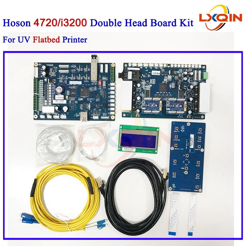 LXQIN UV Flatbed Printer Hoson I3200 Board Kit for Epson Double 4720/i3200 Printhead Main and Carriage Board Support the Z Axis