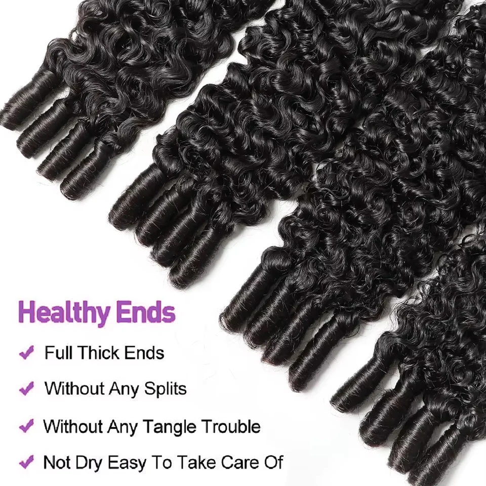 Paquetes de Cabello Humano Rizado Birmano de Alta Calidad 15A, 28 Pulgadas, Cabello Virgen Doble Drawn, Rizo Espiral Océano 2