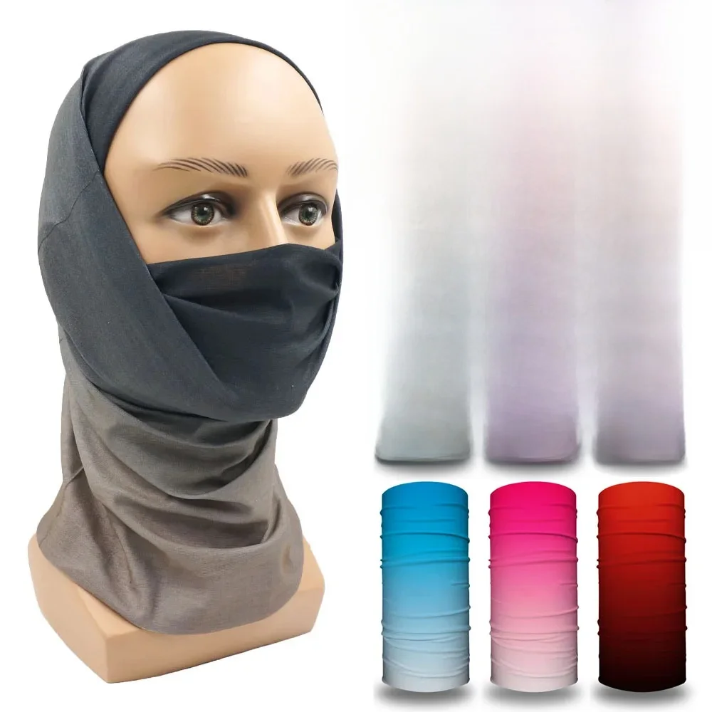 AliExpress Fandana Gear Gradient Color Tubular Neck Warmer Gaiter For Woman UV Protection Bandana Man Sports Face Mask Balaclava Cycling Scarf Wrap