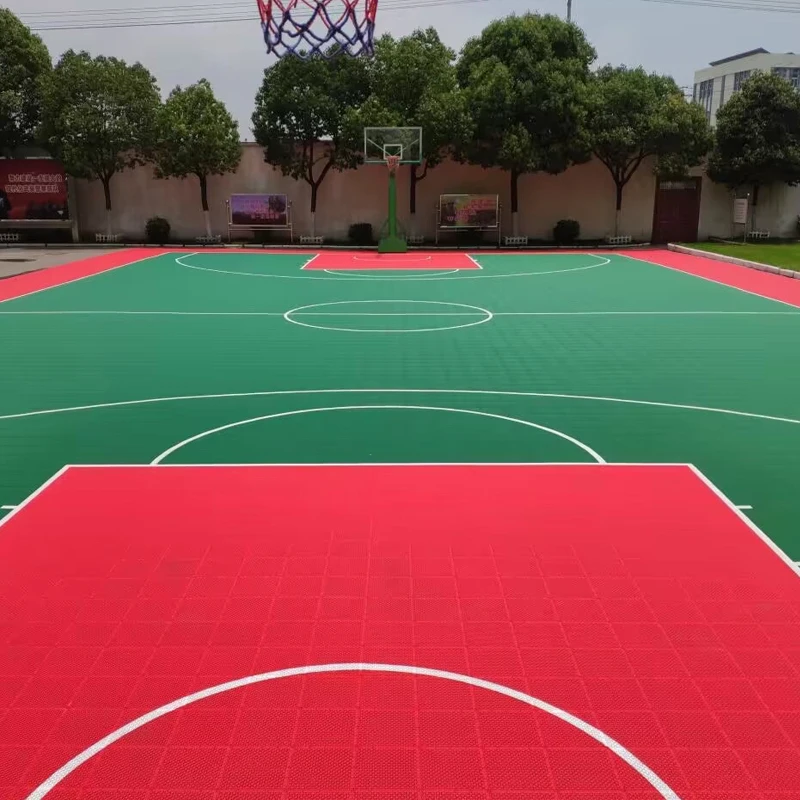 

Beable Elementary High School Custom-Designed Flooring Outdoor Interlocking Tiles Basketball Streetball Court With Line-Marked