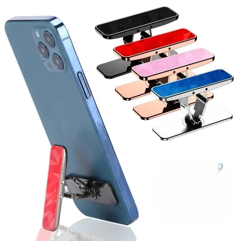 Luksusowy mini uchwyt na telefon Metalowy składany stojak na telefon Invisible 360 °   Obróć uchwyt na telefon komórkowy z podpórką na telefon biurkowy — zdjęcie 2