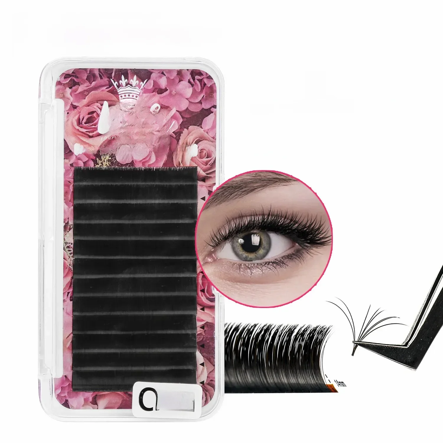 MASSCAKU Gemakkelijk Fanning Bloom Wimpers Automatisch Bloeivolume Faux Nertsen Individuele Wimpers Dikke Natuurlijke Wimperverlenging - afbeelding 2