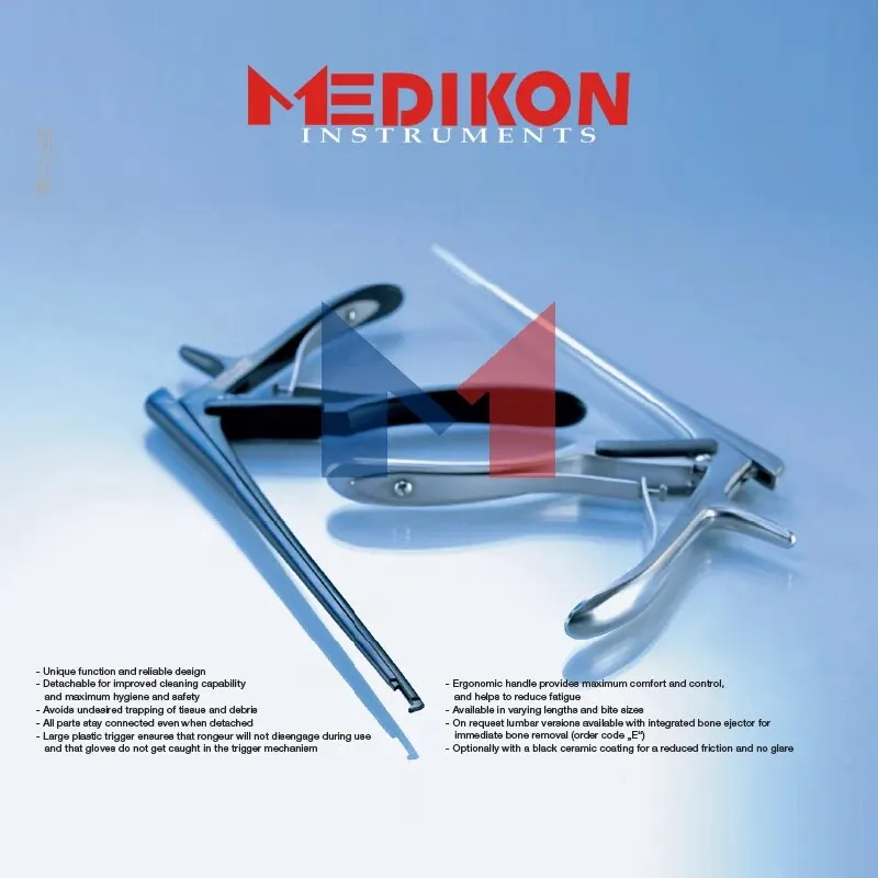 

German Laminectomy Rongeurs Kerrison Orthopedic Bone Spine Lumber Neurosurgery Neurosurgical Hospital Clinic Forceps Scissors