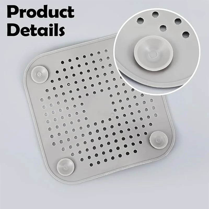 

Силиконовая сливная крышка — улавливатель волос, блок запаха, универсальный, подходит для раковин, душевых, ванн, легко очищаемый, многоразовый (серый/черный)