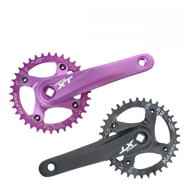 AliExpress NONE Crankset Bicycle Cranks Square Tip Crank Mtb 104 Bcd Mountain Bike Square Connecting Rods 170MM 32/34/36/38/40/42T