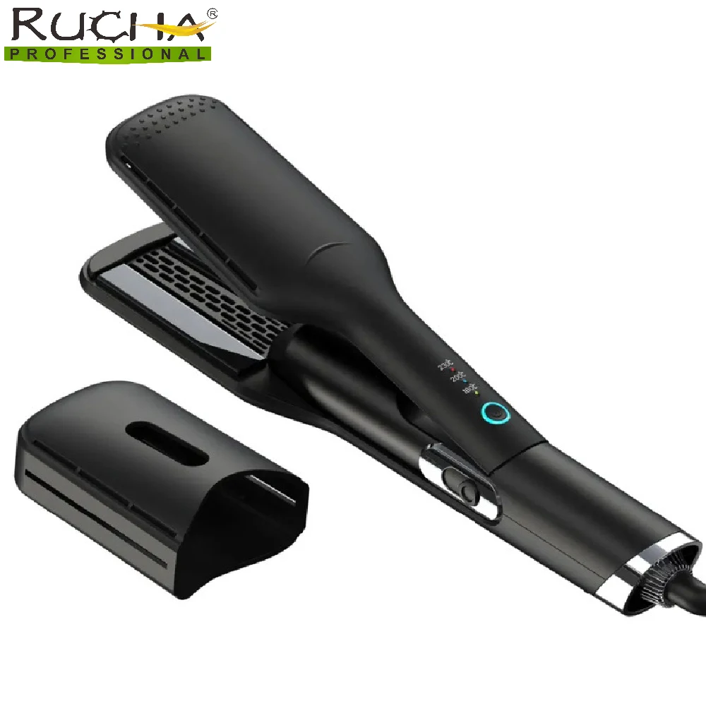 RUCHA Hot Air Straightener Professional Flat iron for Straightening and Wet Hair Dryer Iron Two in One Styling Tools