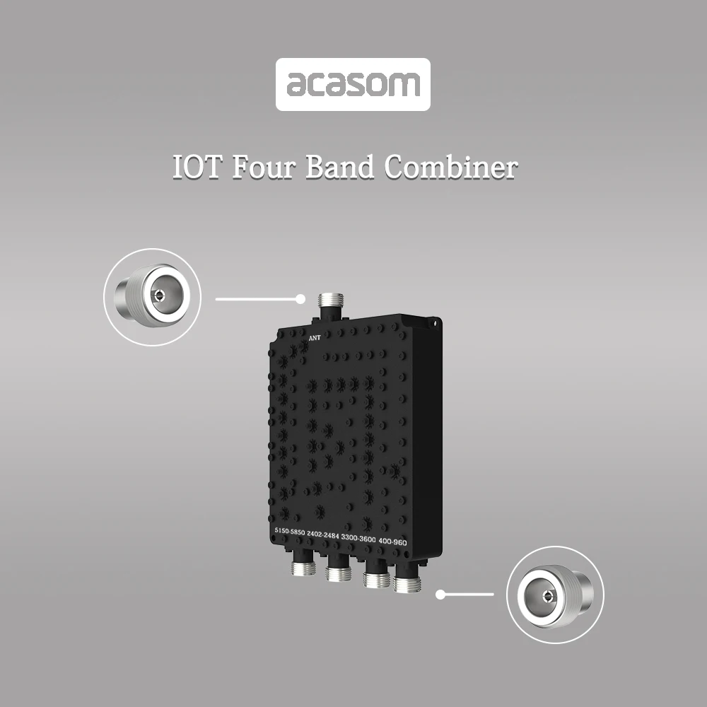 400MHz/2.4GHz/3.5GHz/5.8GHz 4 Band Cavity Diplexer Combiner  Multiplexer For  WiFi  IOT Wireless Communication