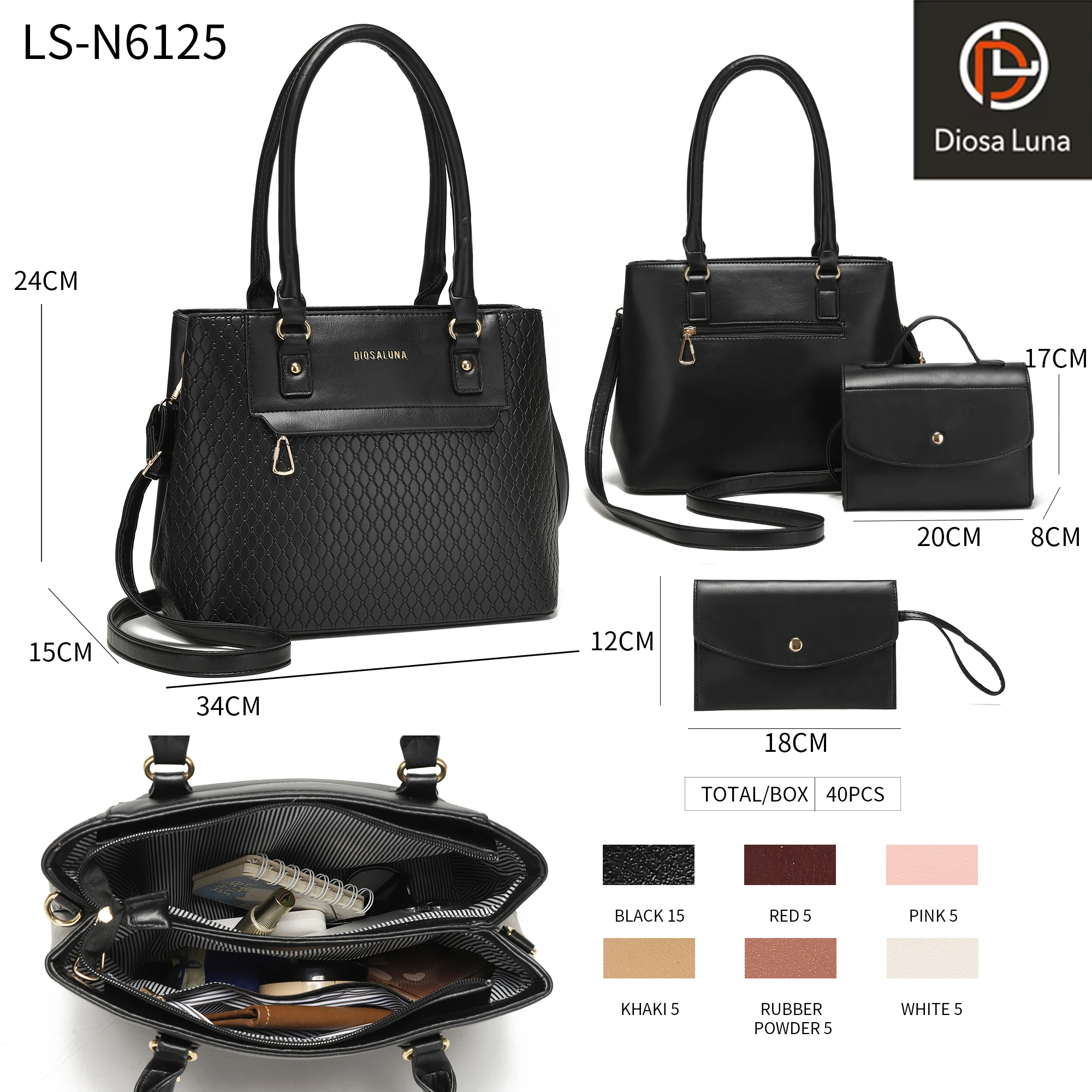 Goddess Moon Bags Sets for Women, Crossbody and Purse Handbags, 3 PCs Tote Bag, Women's Clutches Bag, Women's Handles Bags, 3 PCs Women Shoulder Bag Sets