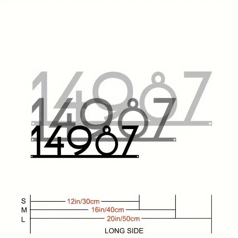 Custom Metal Address Number Sign with Name, Wall-Mounted House Number Plaque, Outdoor/Indoor Identifier, for Housewarming Gifts