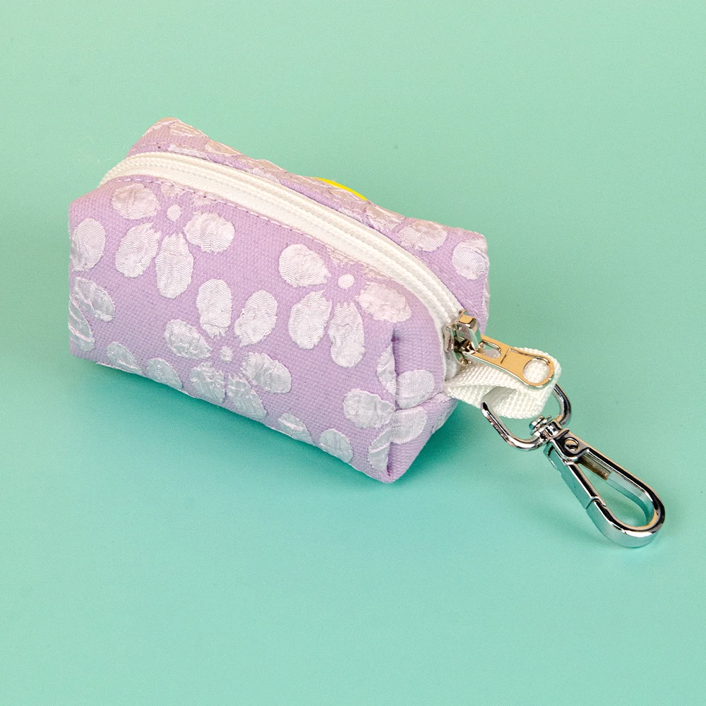 High Quality Dog Poop Bag Holder Dispenser Cute Flower Pattern Fits Any Leash Factory Direct Sale