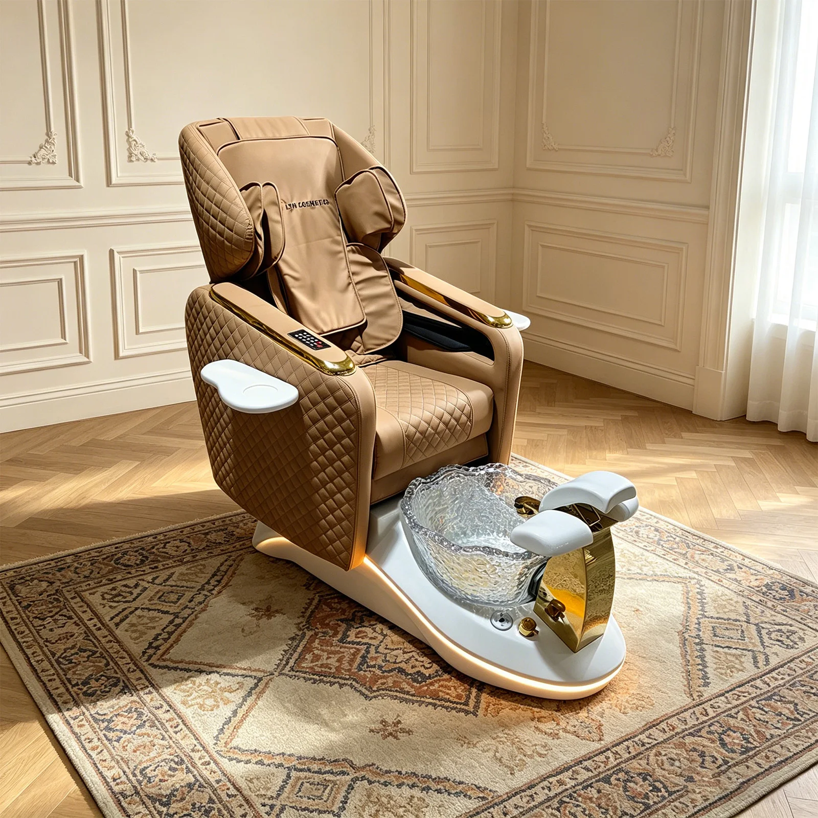 Modern Luxury Foot Spa Chair Adjustable Single Nail Salon Sofa with Back Automatic Massage Pedicure Chair for Nail and Beauty Sa view 4