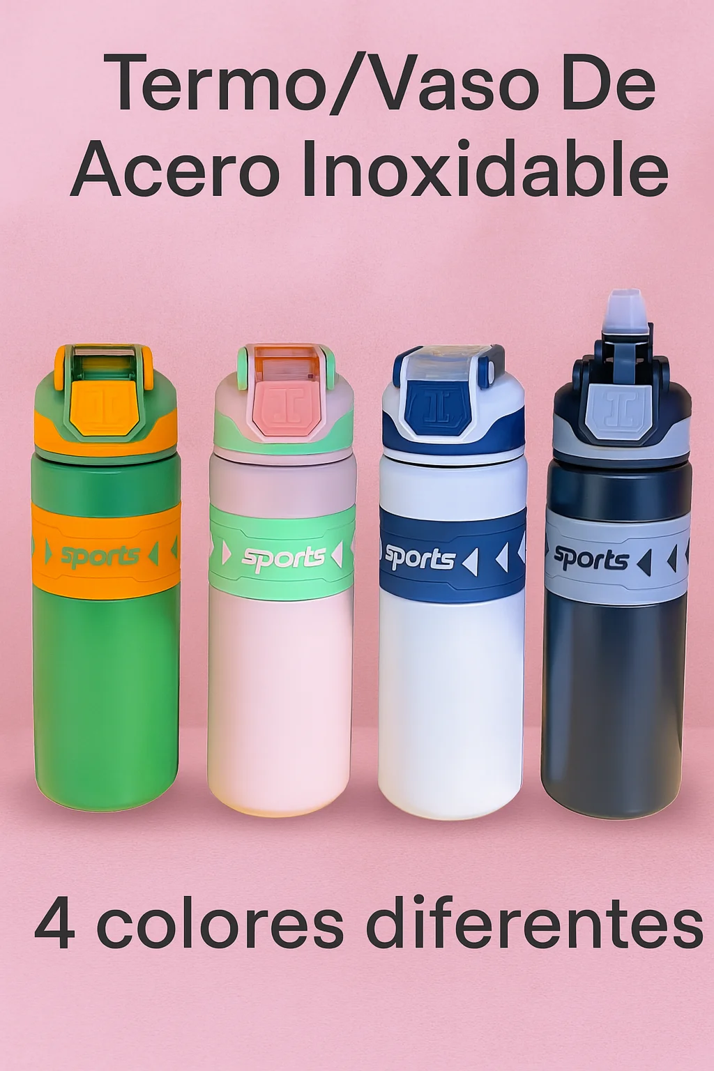 ترمس/بهلوان من الفولاذ المقاوم للصدأ، Kta-75. كوب حراري بمقبض وقش، كوب بغطاء معزول، ترمس محمول، مع مقبض، قش مطاطي وبلاستيك، سعة 600 مل، مثالي لنمط حياة اللياقة البدنية #1