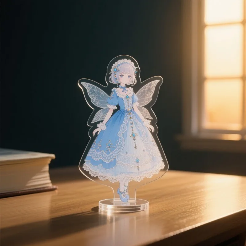 Custom Flat Acrylic Stand - Personalized Cartoon Character Desktop Decoration, Multi-functional Home or Office Ornament