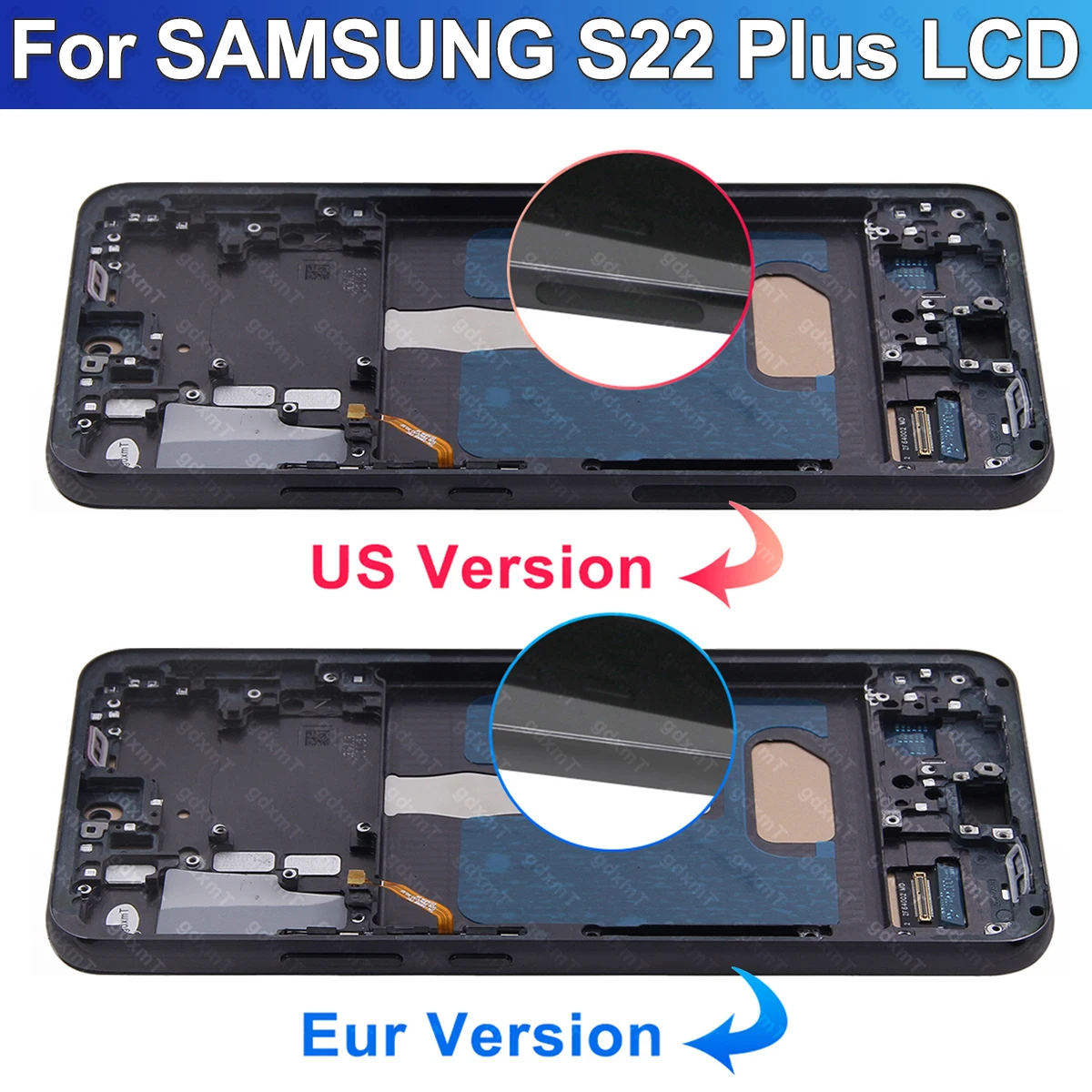 S22 5G LCD Screen With Frame, For Samsung S22 Plus 5G SM-G906B G906B/DS LCD Display Touch Screen Digitizer Assembly