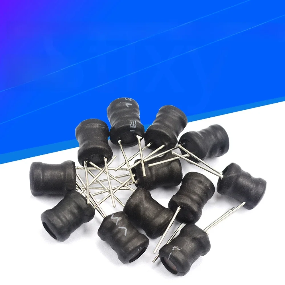 10PCS Cewka indukcyjna DIP 6*8mm 6X8mm 2.2UH 4.7UH 10uH 22uH 100uH 330uH 470uH 1MH 2.2MH 4.7MH 10MH Indukcyjność 2 piny 9X12/8X12MM — zdjęcie 2