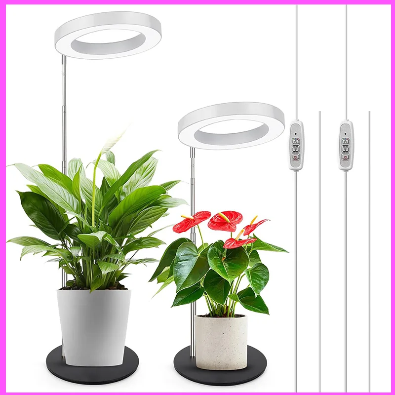 Plant Grow Light,LED Full Spectrum Growing Lamp for Indoor Plants,Succulents,Mini Bonsai,Small Plants,Height Adjustable,Timer