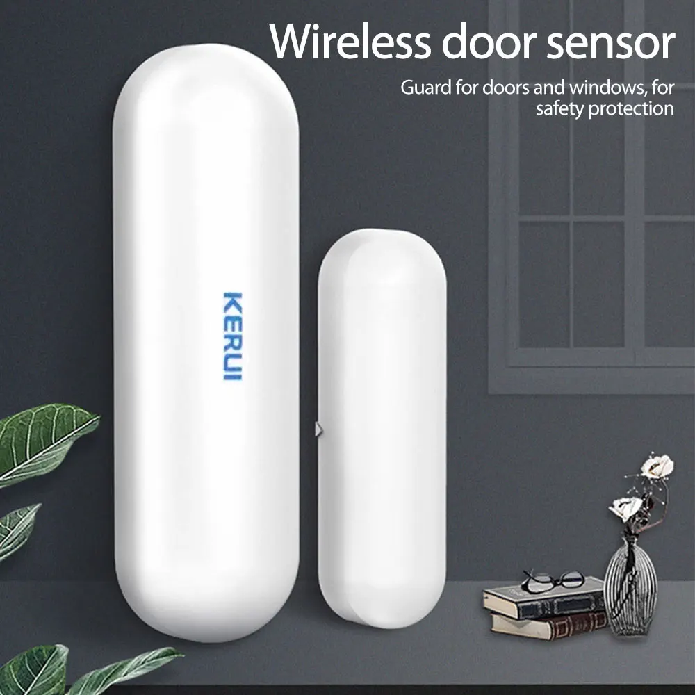 433MHZ Wireless Smart Door Window Sensor Alarm 12V Smart Home Security Wireless Automatic Sliding Door Magnetic Contact Sensor