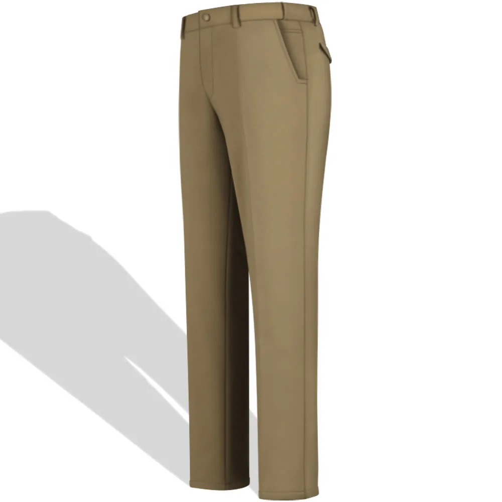 [Kaki Brown] Middle-Year Winter Gimo Golf Pantage Men's Hidden Banding Span Warm Men's Golf Ware Pantsuits mobile pants