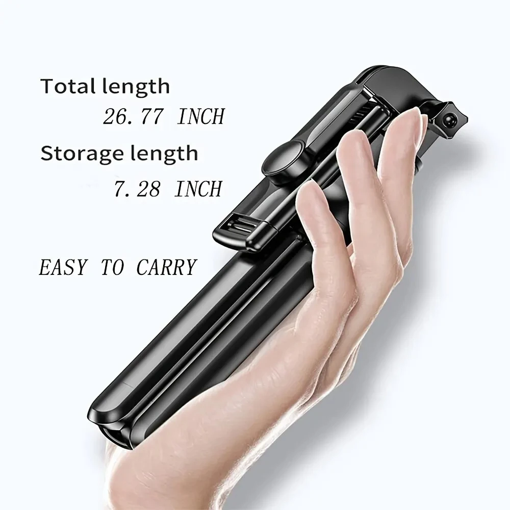 S30 Wireless Bluetooth Selfie Stick with Tripod Foldable Selfie Rod with Remote Control for Phone Action Camera Iphone 