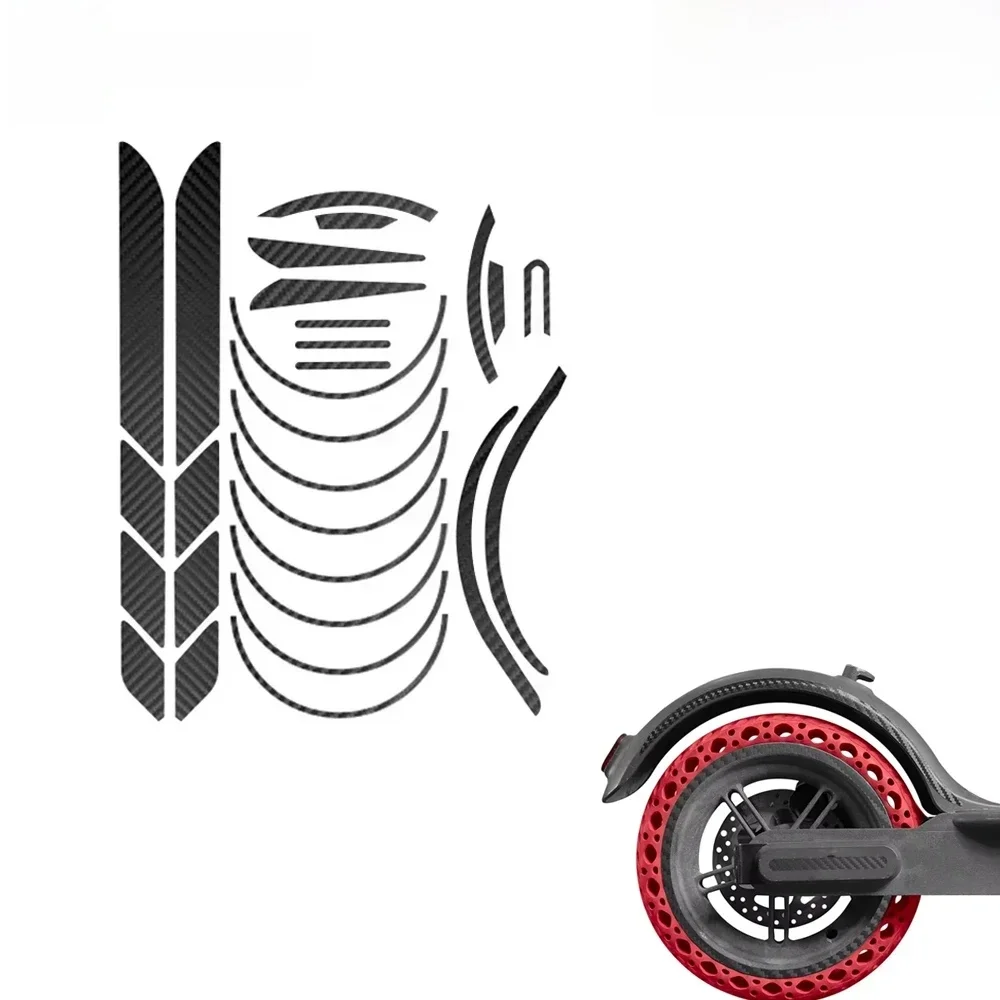 AliExpress LCQPTW Electric Scooter Carbon Fiber Film Sticker Cycling Decoration Wheel Hub Film For XiaoMi M365 /PRO Body Creative Stickers