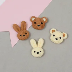 10Pcs Cartoon Small The Bear Rabbit Resin DIY Shoes Hat Icebox Barrette Mobile Phone Case Scrapbook Cream Glue Flat Back Resin