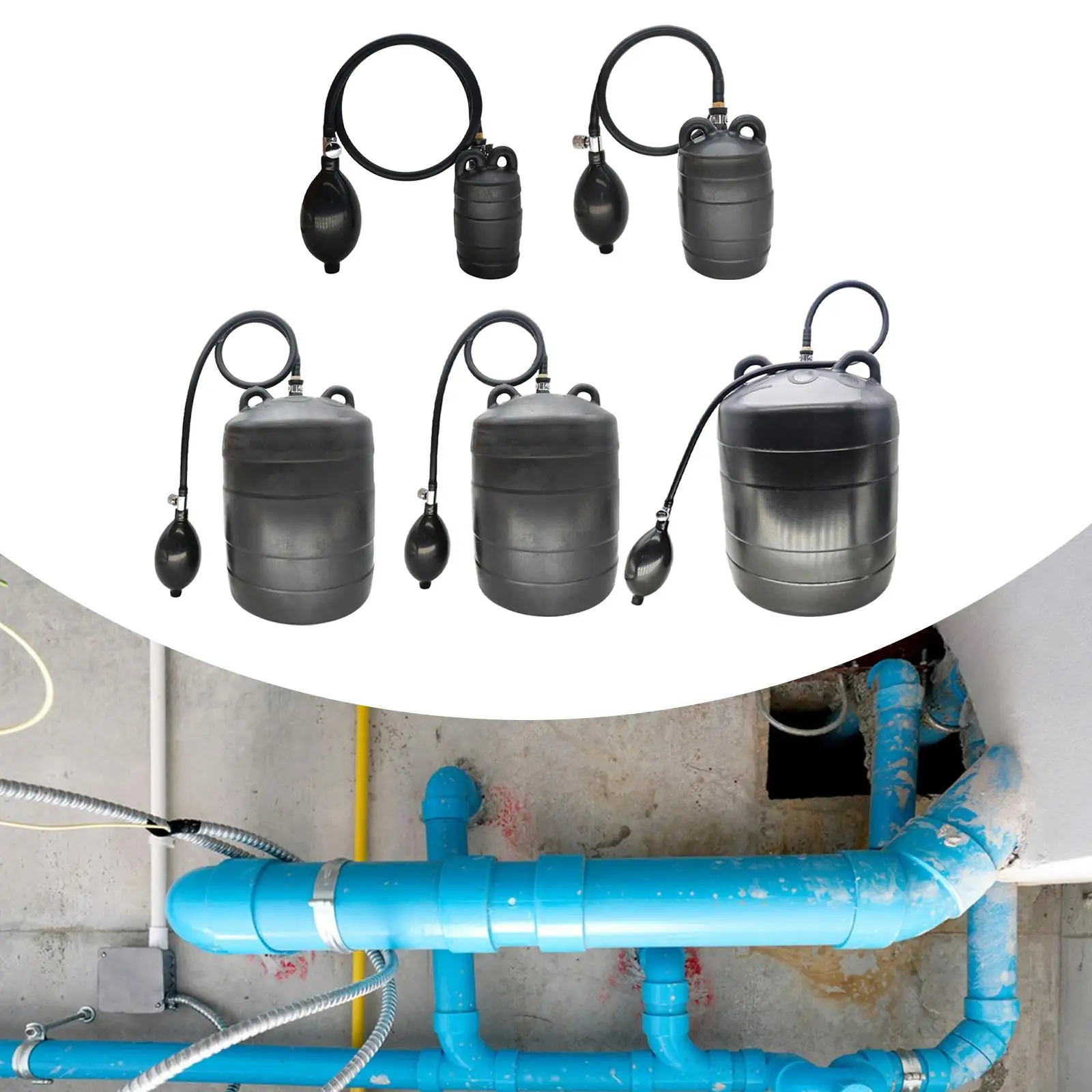 Misura 50 75 110 160 200mm Tubo di Gomma Naturale Drenaggio Air Bag Gonfiabile Tappo di Arresto Blocco Robusto Facile da Usare Tappo di Prova Idraulico