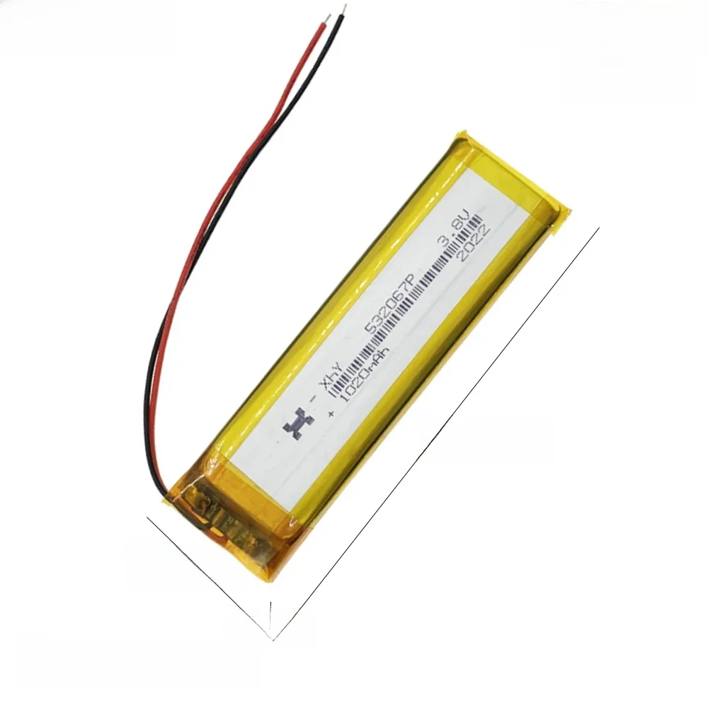 1-12pcs Li Lithium polymer battery 532067 For point reading  pen battery cabinet light LED kitchen cabinet Closet light
