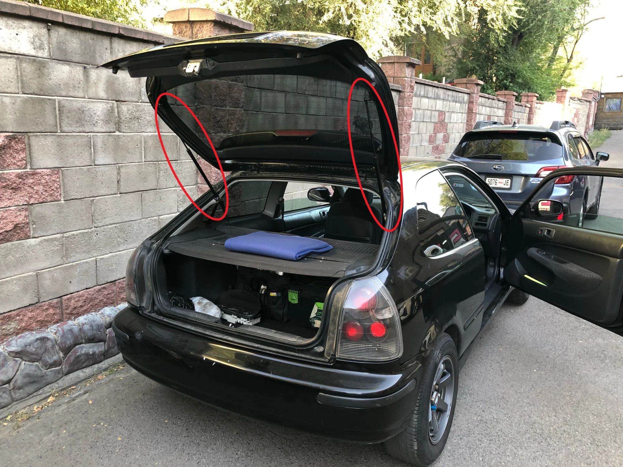 

2 шт. амортизаторы для Honda Civic Type R EK9/EJ6/EK1/EK2/EK3/EK4 1995-2001 гг., задняя дверь багажника, газовые пружинные стойки, опорный стержень для подъема