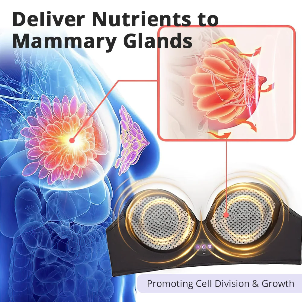 Electric Breast Massager Wireless Chest Enhance Vibration Massage Machine Bra Breast Enlargement Device