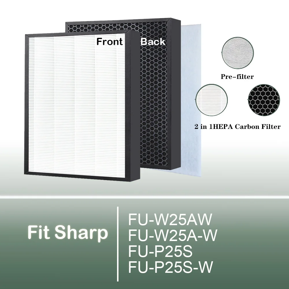 

Запасные оригинальные HEPA и карбоновые фильтры для моделей FU-W25AW FU-W25A-W-W FU-P25S