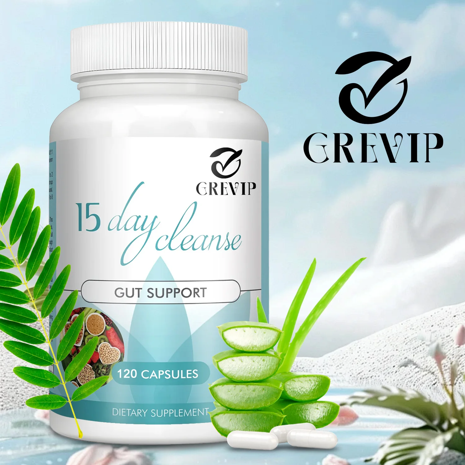 

Gut and Colon Support 15-day Cleanse and Detox - Relieve Abdominal Bloating, Constipation and Promote Gut Health - 120 Capsules