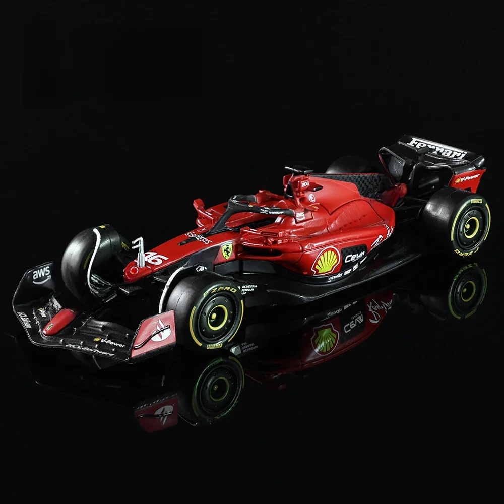 Bburago 1:43 NOUVEAU 2023 F1 Scuderia Ferrari SF23 16 # Charles Leclerc 55 # Modèle de voiture super jouet en alliage Carlos Sainz formule 1