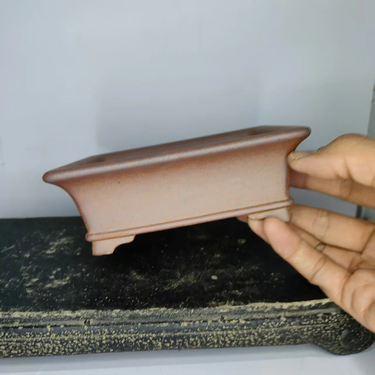 2026 New Popular Classic Rectangle Shaped Unglazed Yixing Bonsai Pot